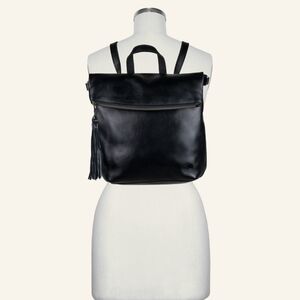 Patricia Nash Black Leather Backpack
